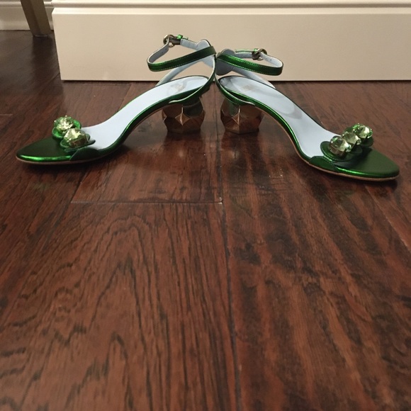 Frances Valentine Beatrix Green Sandals